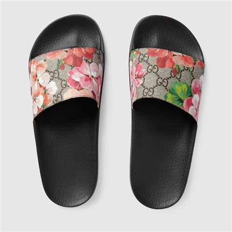 gucci blooms supreme slide sandal for men|scialle gucci blooms.